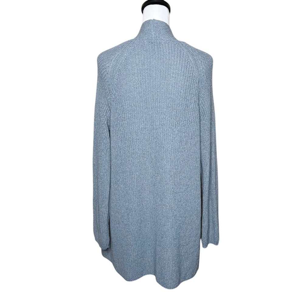 Orvis Women’s XS Green Blue Cardigan Cozy Ribbed Oversized Open Front Sweater - Picture 6 of 9